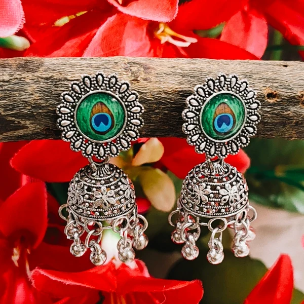 Traditional 3-Pair Jhumka Earrings Combo with White Pearls - Image 4