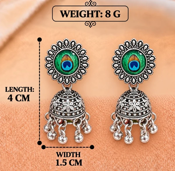 Traditional 3-Pair Jhumka Earrings Combo with White Pearls - Image 9