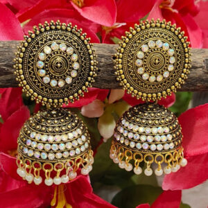 Antique Gold Traditonal Jhumka Earring