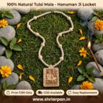 Natural Tulsi Mala with Hanuman Ji Locket – Siddh Prayer Beads